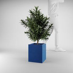 Кашпо з бетону &laquo;250*250*h300mm&raquo; синій