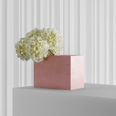 Кашпо з бетону «220*120*h160mm» рожевий